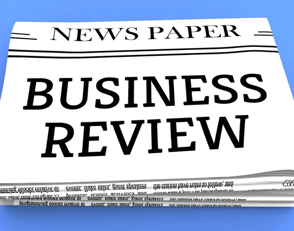 Business Review ukazuje obchodní recenze 3d vykreslování — Stock fotografie