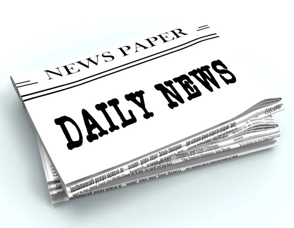 Periódico diario representa noticias regulares 3d renderizado —  Fotos de Stock