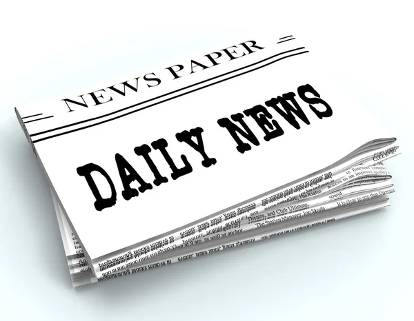 Quotidiano Rappresenta Regular News 3d Rendering — Foto Stock