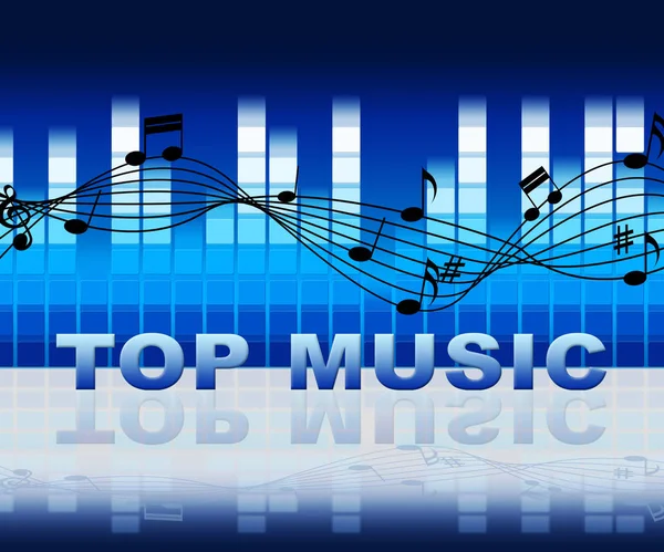 Top Music mostra gráficos de acessos e áudio — Fotografia de Stock