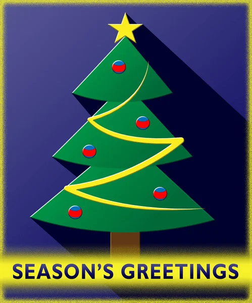 Season's Greetings Showing Happy Christmas 3d Illustration — Stock Photo, Image