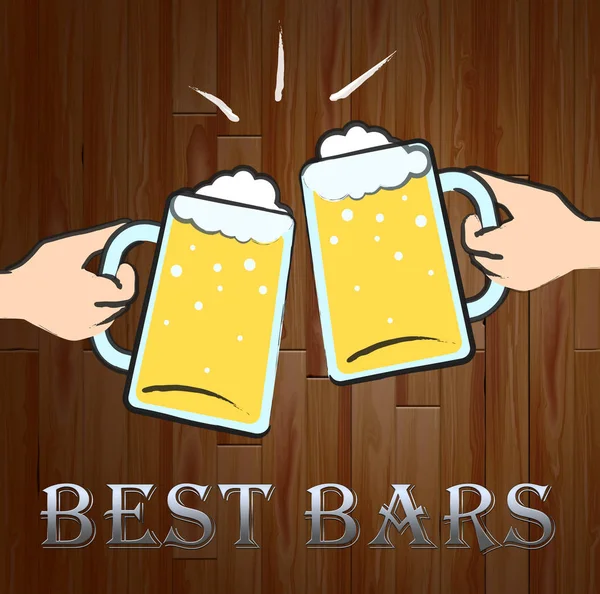 Melhores bares significando Top Pubs ou Taverns — Fotografia de Stock