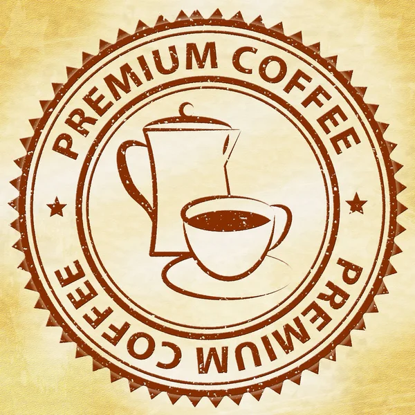 Café Premium Significado Calidad superior Mejor marca — Foto de Stock