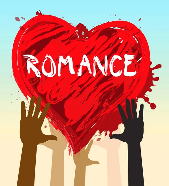 Romantik Herz zeigt Liebe Feier 3d Illustration — Stockfoto