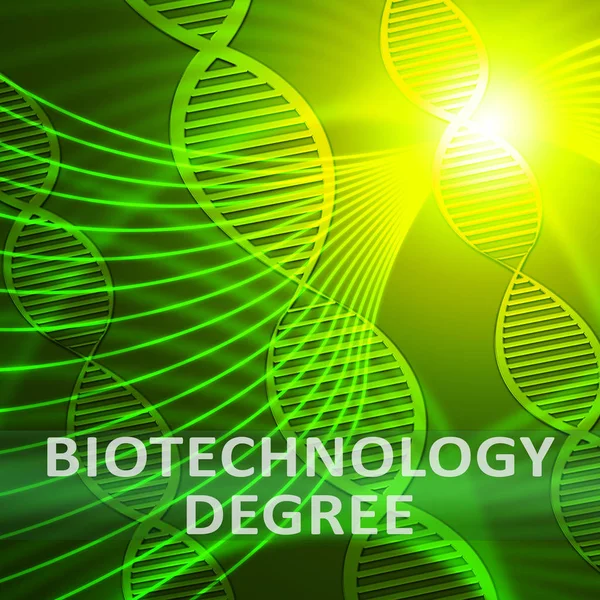 Laurea in Biotecnologie Significato Qualificazione Biotecnologica 3d Illustrati — Foto Stock