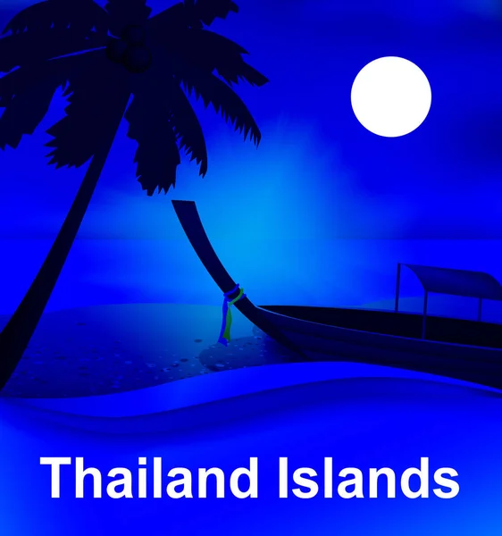意思泰国泰国群岛岛屿 3d 图 — 图库照片