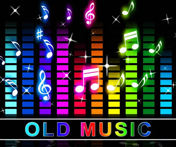 Old Music Means Classic Tune From The Past — Stock Photo, Image