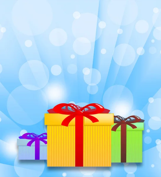 礼品盒代表圣诞节目前 3d 图 — 图库照片