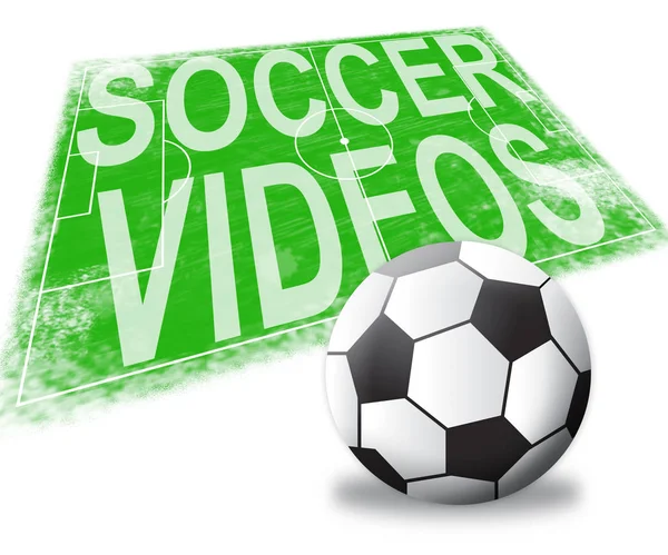 Βίντεο ποδόσφαιρο δείχνει ηχογραφήσεις ποδοσφαίρου 3d απεικόνιση — Φωτογραφία Αρχείου