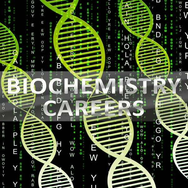 Bioquímica Carreiras significa biotecnologia Profissão 3D Ilustração — Fotografia de Stock