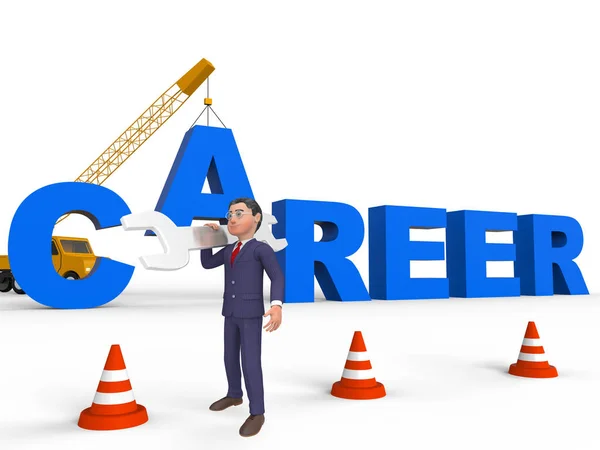 Career Representing Executive Job Search 3d Rendering — Stock Photo, Image