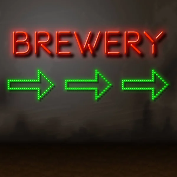 Sörgyár jel irányítja a sör gyári gyártási — Stock Fotó