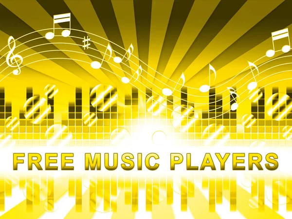 Free Music Players Means No Cost And Audio — Stock Photo, Image