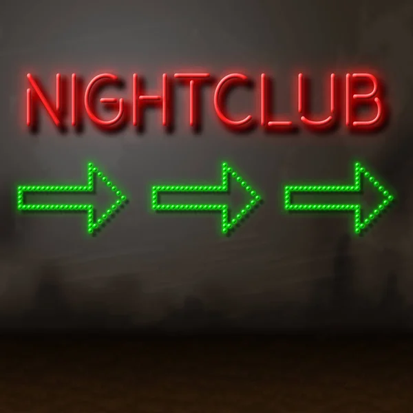 Nightclub Sign Directs To Dancing And Nightlife — Stock Photo, Image