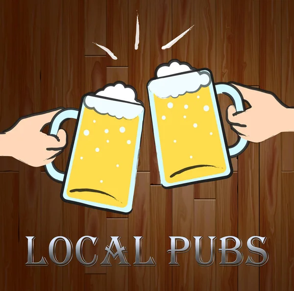 Pubs locaux signifiant bars ou tavernes de quartier — Photo
