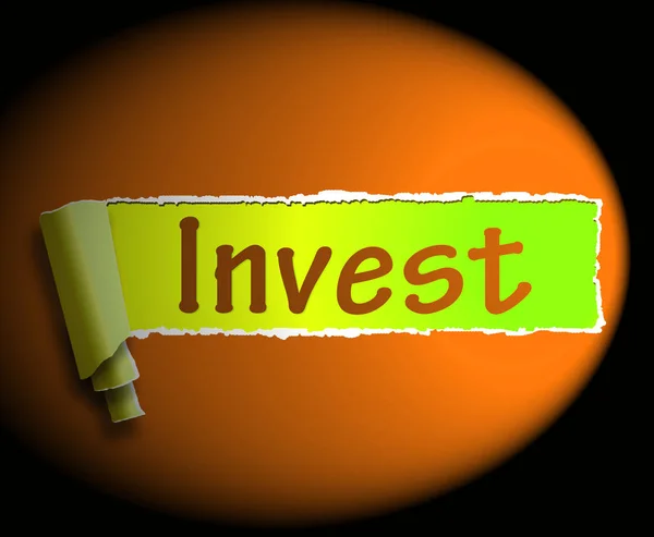 Word gösterir Internet yatırım yatırım 3d render — Stok fotoğraf