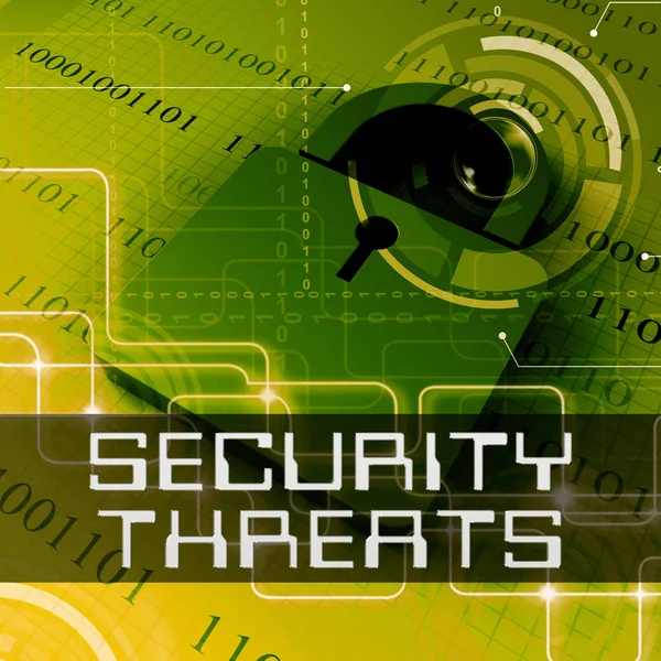 Amenazas de seguridad significa amenaza no autorizada 3d renderizado — Foto de Stock