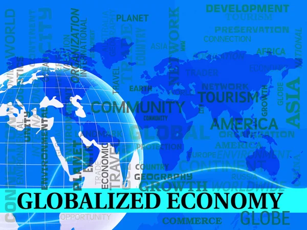 Geglobaliseerde economie betekent globale financiën of monetair beleid — Stockfoto