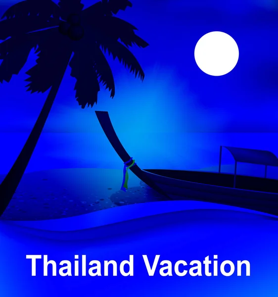Tailandia vacaciones muestra vacaciones tailandesas 3d ilustración — Foto de Stock