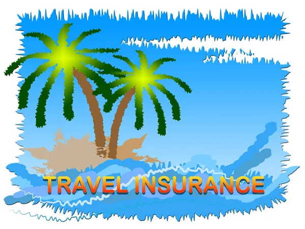 Reiseversicherung zeigt Urlaubs- oder Urlaubsschutz — Stockfoto