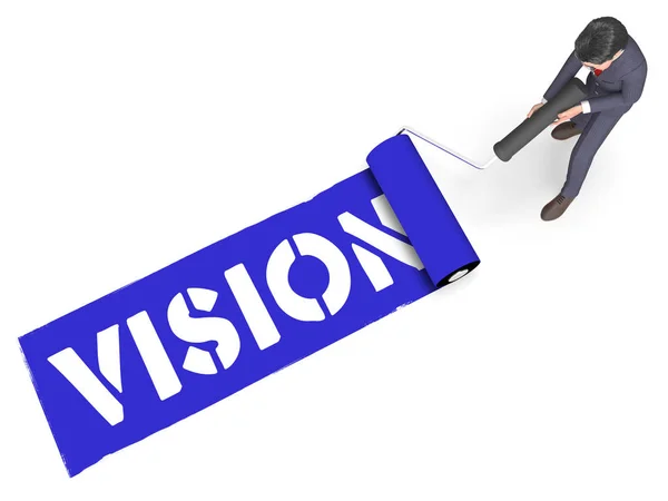Vision Paint Represents Forecasting Missions 3d Rendering — Stock Photo, Image