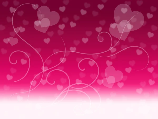 Rosa Herzen Hintergrund repräsentiert Valentinstag und Hintergründe — Stockfoto