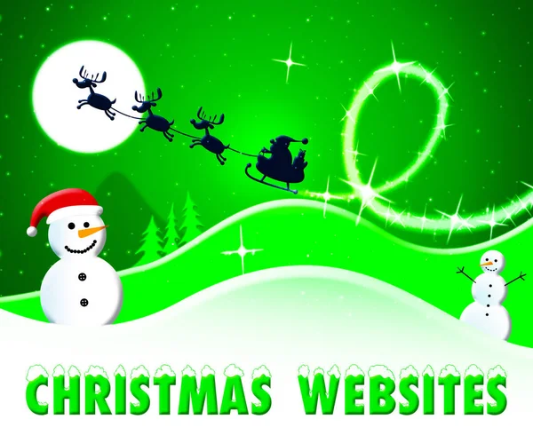 Різдвяні веб-сайти показують різдвяний сайт 3d ілюстрації — стокове фото