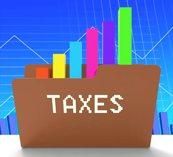 Taxes File Showing Irs Taxation 3d Rendering — Stock Photo, Image