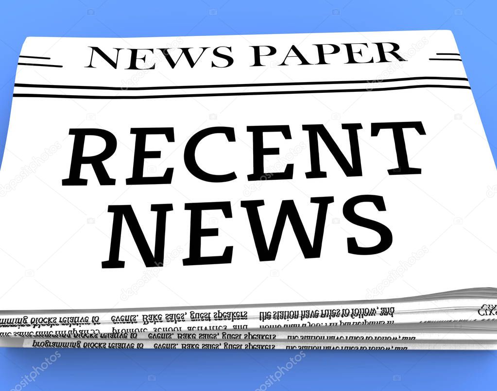 Recent News Shows Latest Newspapers 3d Rendering