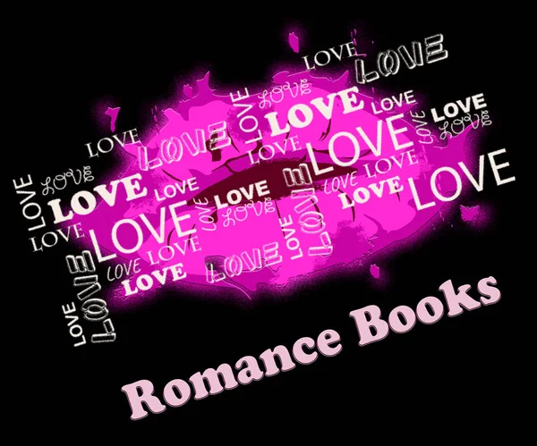 Libri romantici che significano romanzi d'amore — Foto Stock