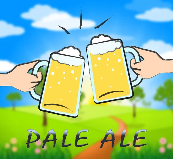 Pale Ale Mostrando cerveza ligera o malta — Foto de Stock
