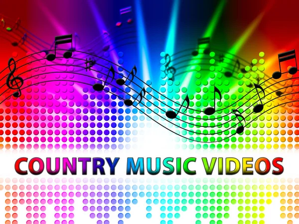 Country müzik videoları gösterir türküler medya — Stok fotoğraf