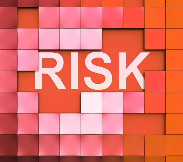 Risk Word Shows High Danger Or Hurdle — Stock Photo, Image