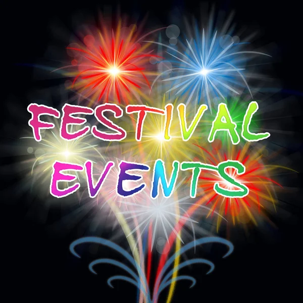 Festival evenemang fyrverkerier visar festliga Party ceremoni — Stockfoto