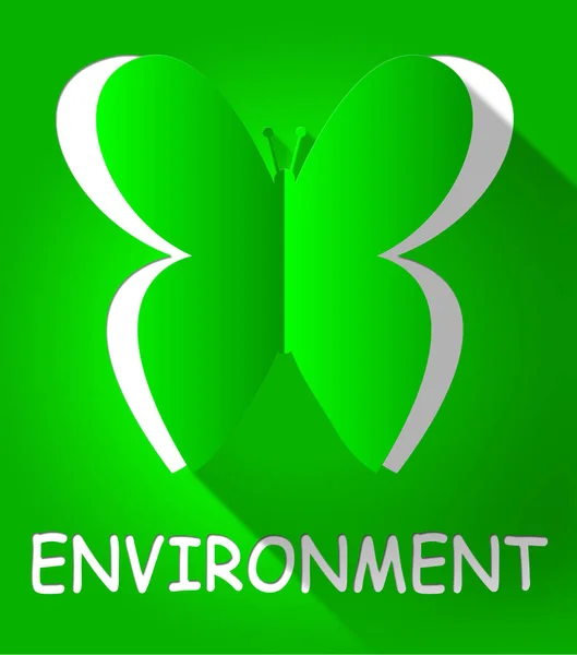 Ambiente Borboleta mostra Ecologia Natureza Ilustração 3d — Fotografia de Stock