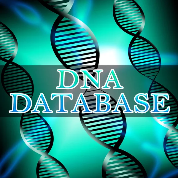 Dna のデータベースでは、3 d の遺伝データが表示されます図 — ストック写真