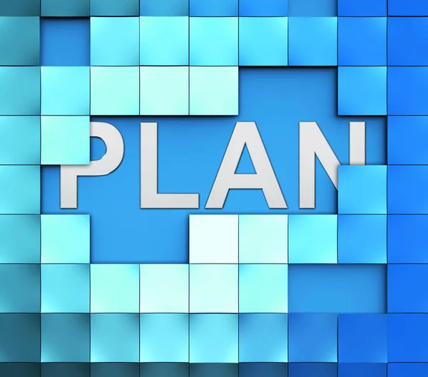 Plan Word Representing Project Proposition And Agenda — Stock Photo, Image
