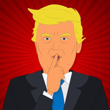 Başkan Donald Trump gizli 3d çizim ile 