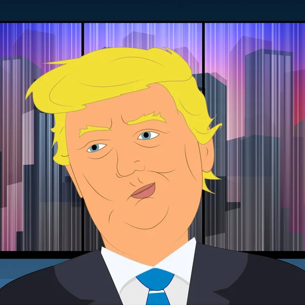 Donald Trump com a ilustração 3d da expressão confusa — Fotografia de Stock
