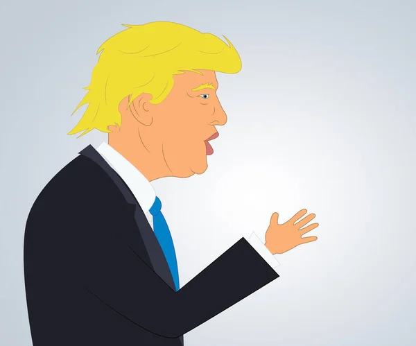 Estados Unidos Presidente Trump Side View 3D Ilustração — Fotografia de Stock