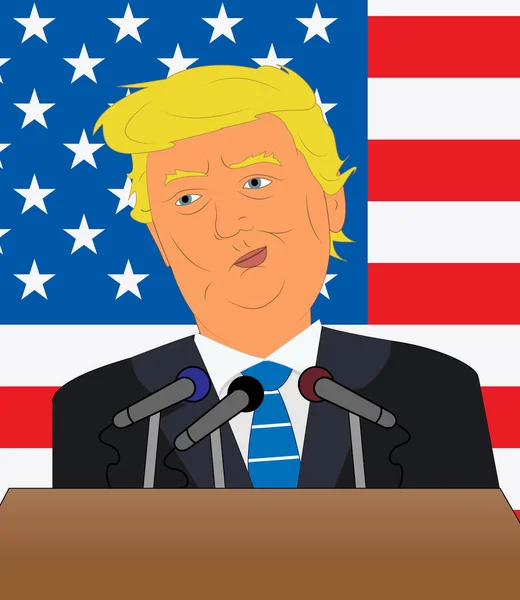 Donald Trump Discurso Conferencia Americana Ilustración 3d —  Fotos de Stock