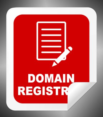Domain Registration Indicates Sign Up 3d Illustration clipart