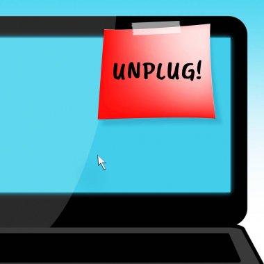 Unplug Message Means Disconnect Power 3d Illustration clipart