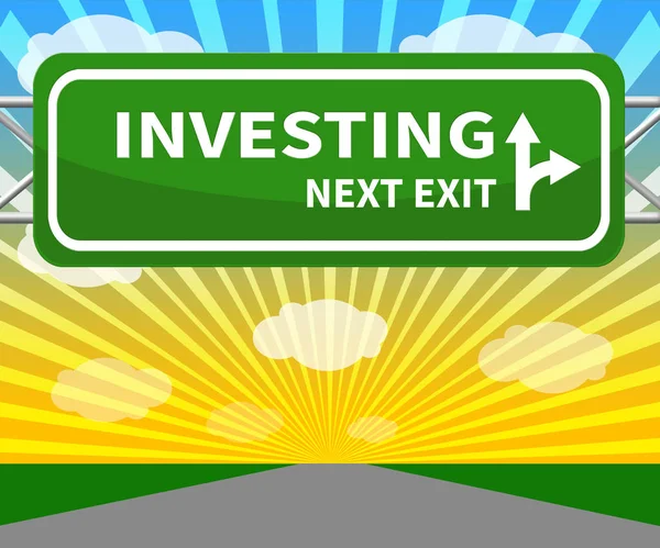 Investice znamení znamená návratnost investic 3d ilustrace — Stock fotografie