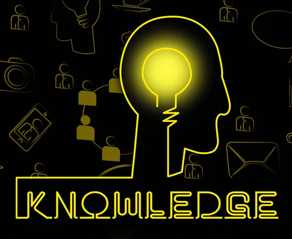 Knowledge Brain Show Know How And Wisdom — Stock Photo, Image