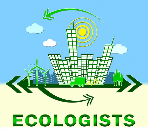 Ecologistas mostrando Terra Dia Ambiente Ilustração 3d — Fotografia de Stock