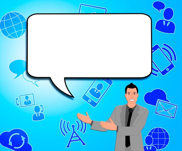 Speech Bubble Meaning Blank Message 3d Illustration — Stock Photo, Image