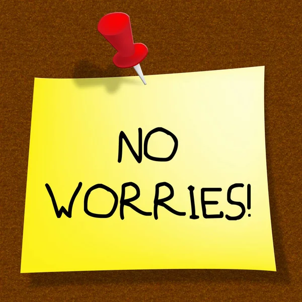 No Worries Showing Being Calm 3d Ilustración — Foto de Stock