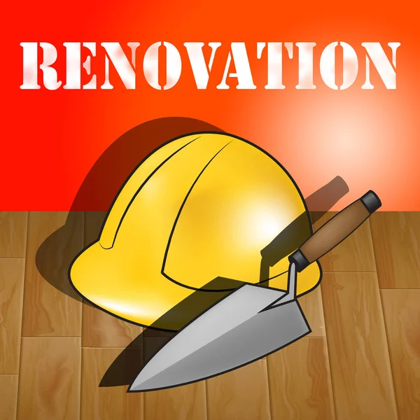 Renovering är House förbättring 3d Illustration — Stockfoto