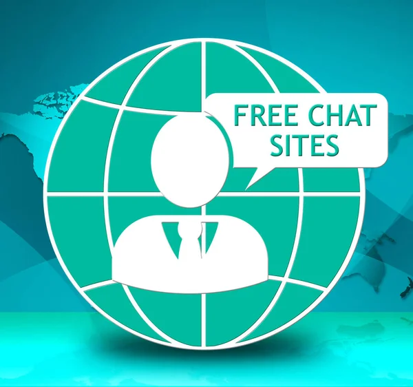 Gratis Chat Sites betekenis discussie 3d illustratie — Stockfoto